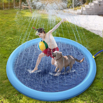 Water Splash Sprinkler Pad Dogs Play Mat